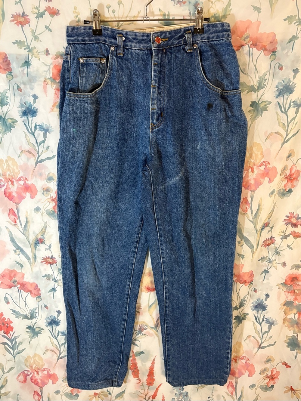 Vintage Classic High-Waist Blue Denim Jeans